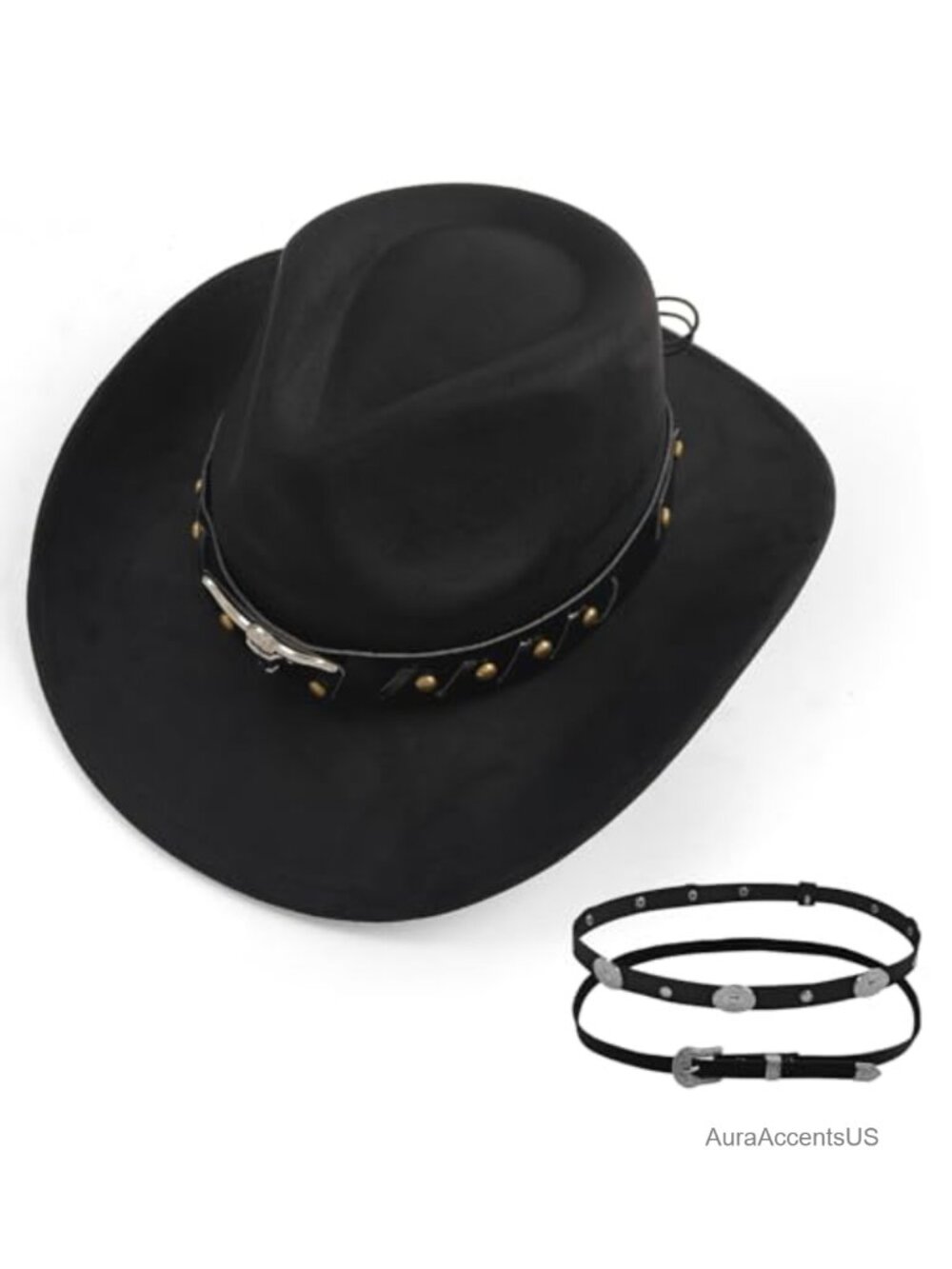 Felt Cowboy Hat Western Fedora Rancher Style 3 Accessories